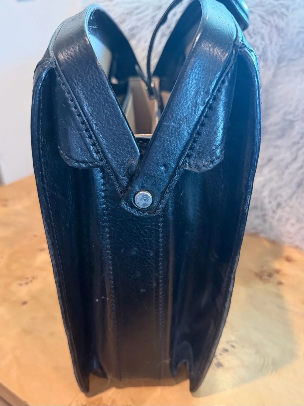 Bosca Black Leather Briefcases - Classic Carry
